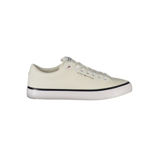 Tommy Hilfiger – Weiße Polyester-Sneaker für Herren