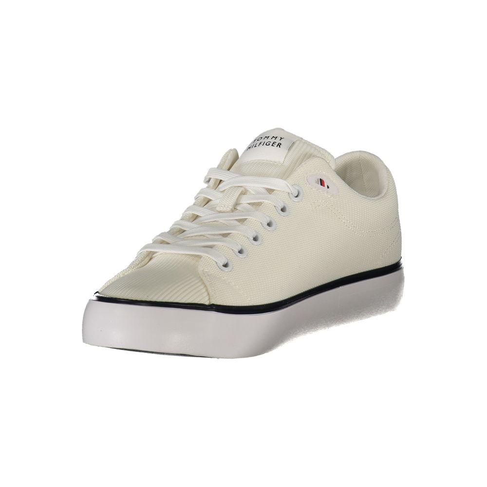 Tommy Hilfiger – Weiße Polyester-Sneaker für Herren