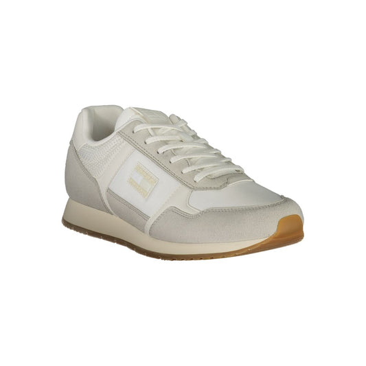 Tommy Hilfiger – Weiße Polyester-Sneaker für Herren