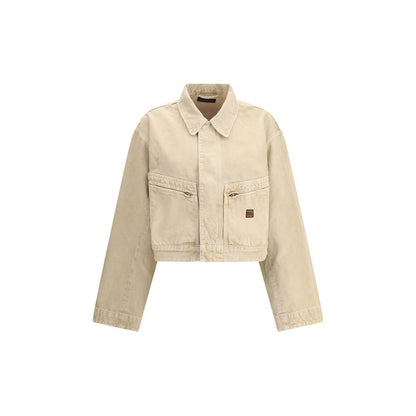 Balenciaga Jeansjacke aus beiger Baumwolle