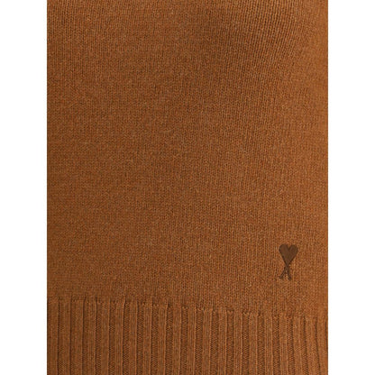 Ami Paris braunes Kaschmir-Sweatshirt