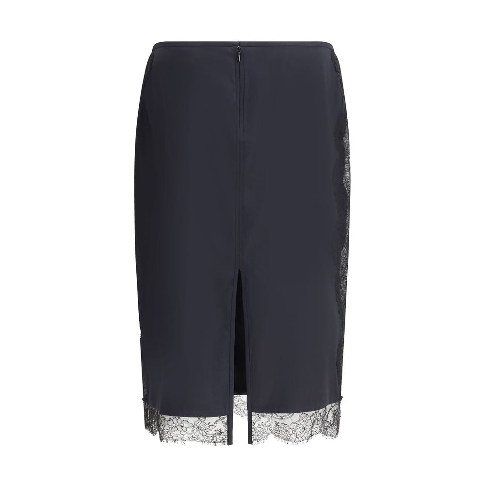 Tom Ford Schwarzer Seiden-Midirock