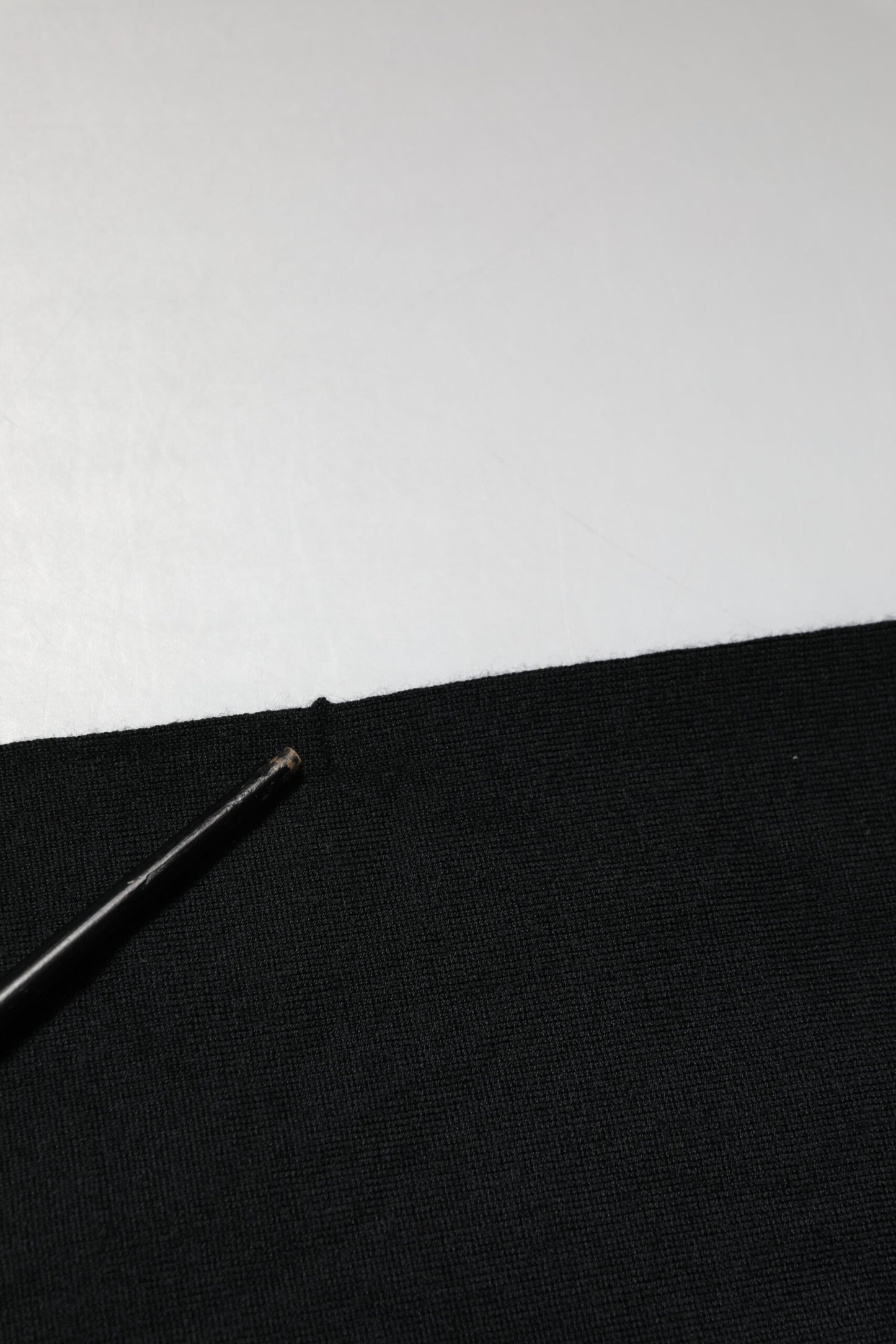 Dolce &amp; Gabbana Schwarzer Kaschmir-Polo-Herren-Langarmpullover