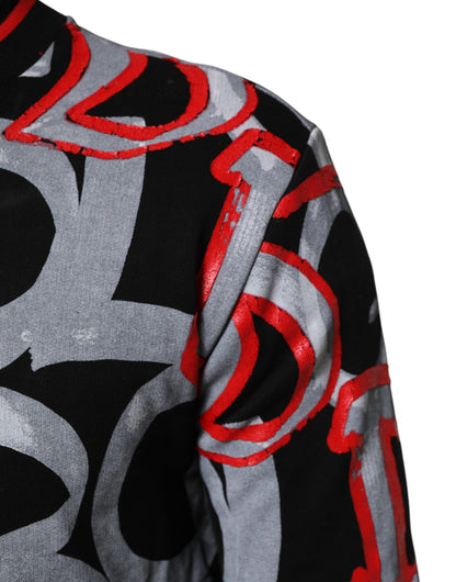 Dolce &amp; Gabbana – Mehrfarbiger Pullover mit Rundhalsausschnitt und Logo-Monogramm