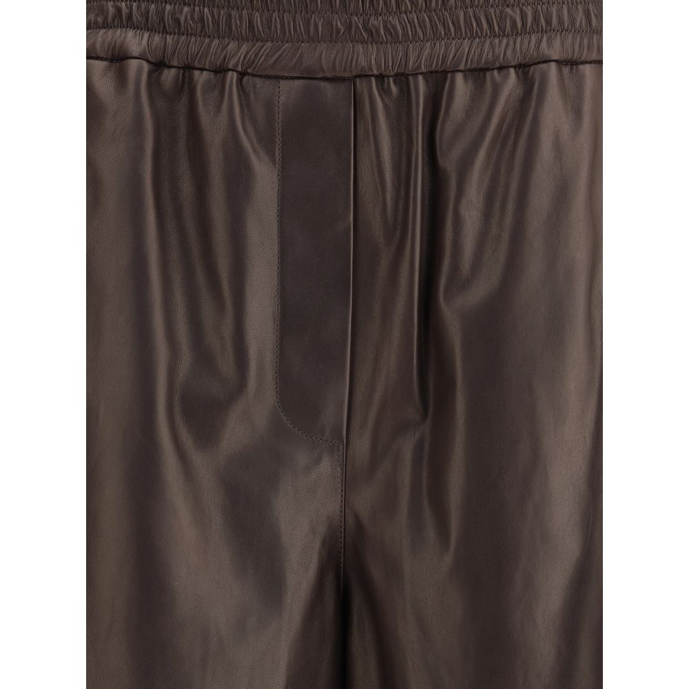 Giorgio Armani Schwarze Lederhose