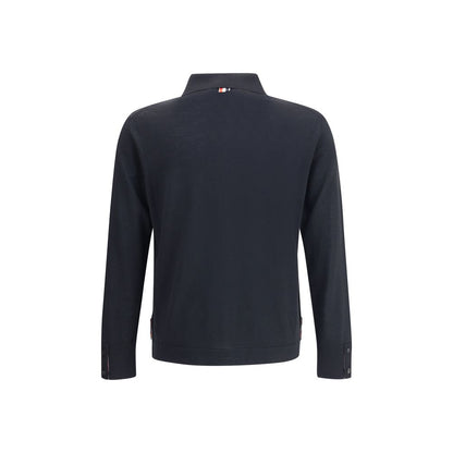 Thom Browne Schwarzes Fleece-Sweatshirt aus Wolle
