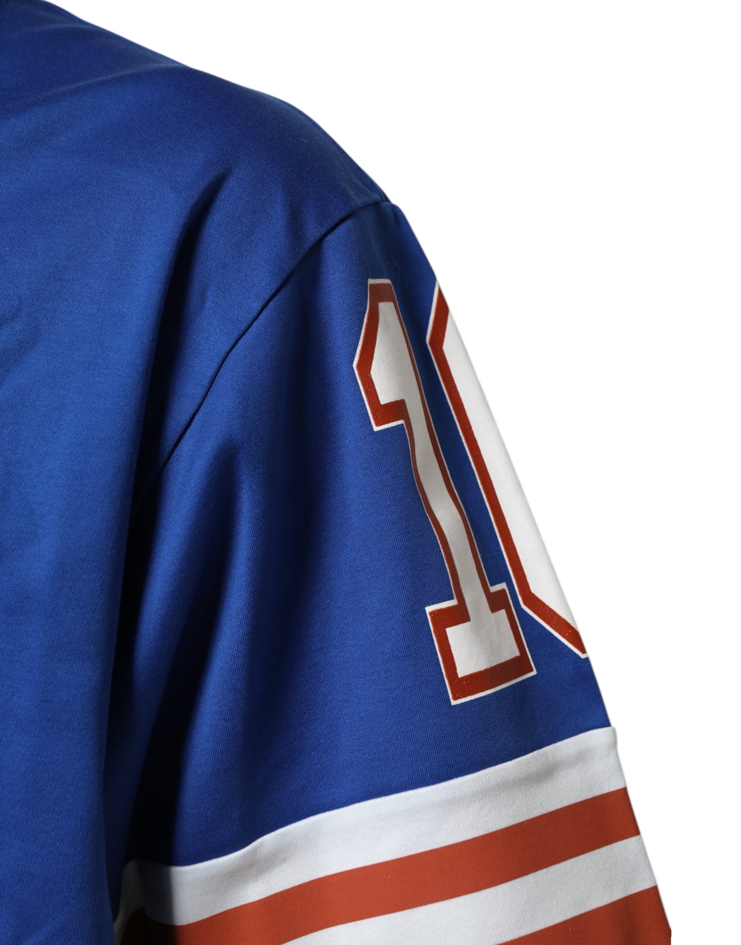 Dolce &amp; Gabbana – Blaues T-Shirt aus Baumwoll-Mesh-Jersey mit DG-Logo