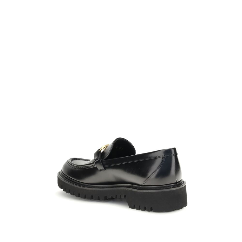Valentino Garavani – Slip-On-Loafer aus schwarzem Leder