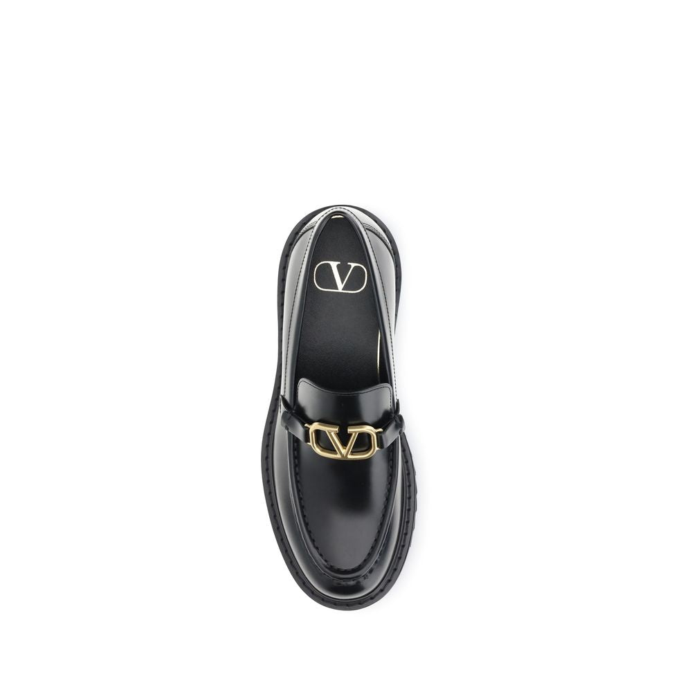 Valentino Garavani – Slip-On-Loafer aus schwarzem Leder