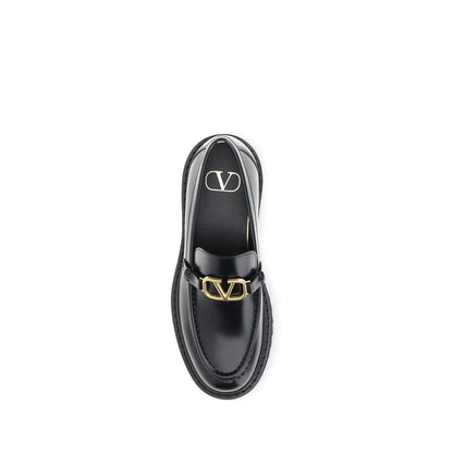 Valentino Garavani – Slip-On-Loafer aus schwarzem Leder