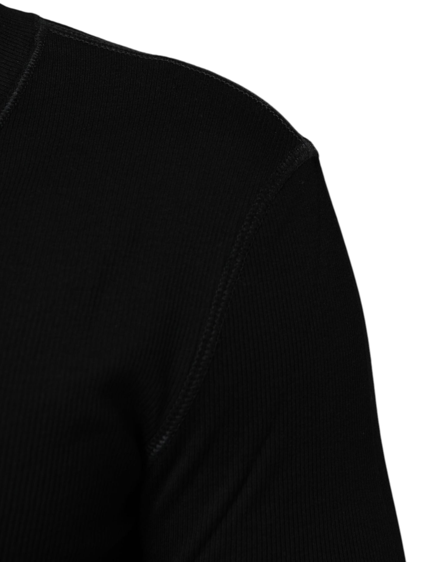 Dolce &amp; Gabbana – Schwarzer Cardigan-Pullover aus Baumwolle mit Knopfleiste für Herren