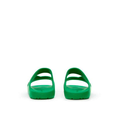 Bottega Veneta Grüner Baumwoll-Slipper