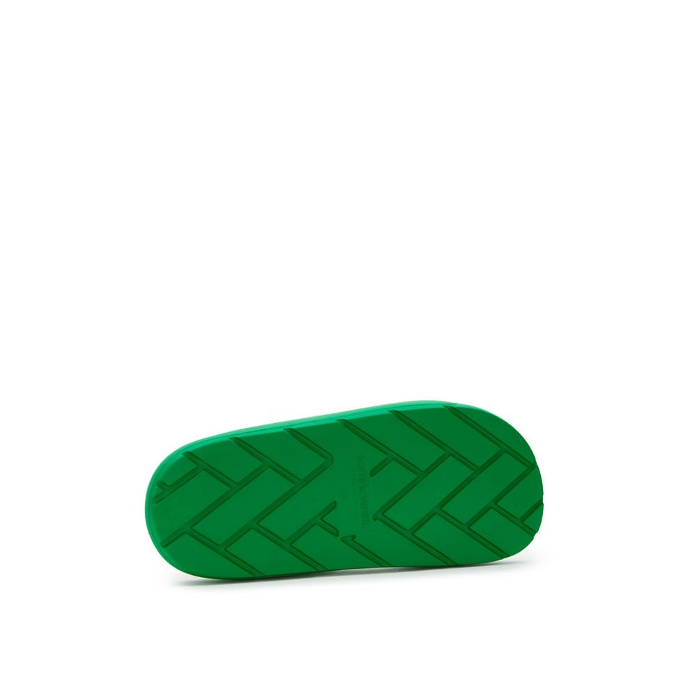 Bottega Veneta Grüner Baumwoll-Slipper