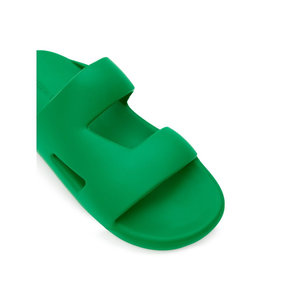 Bottega Veneta Grüner Baumwoll-Slipper