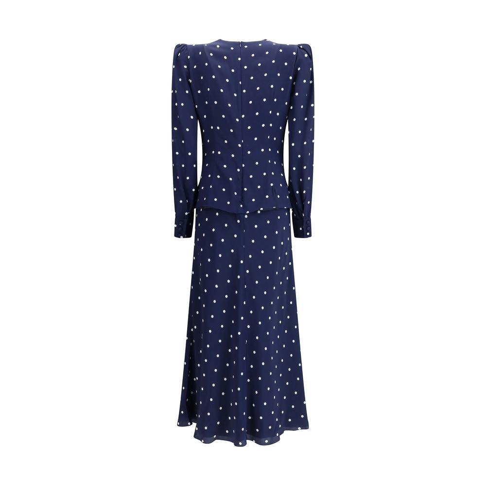 Blaues Cocktailkleid aus Seide von Alessandra Rich