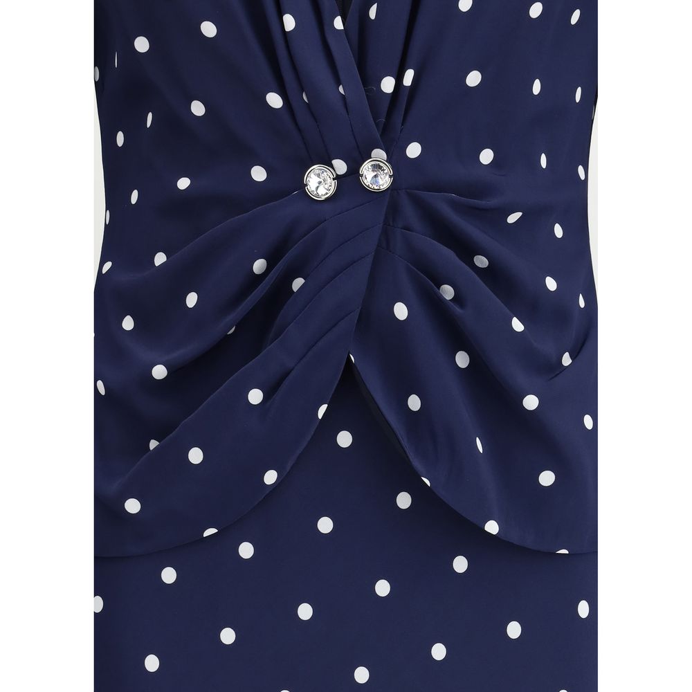 Blaues Cocktailkleid aus Seide von Alessandra Rich