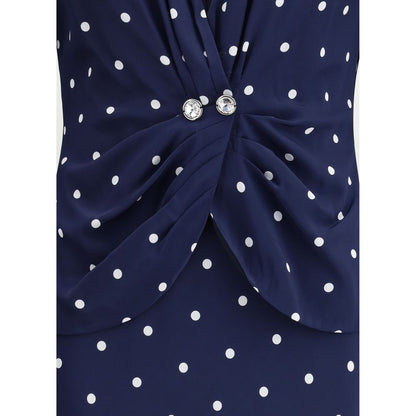 Blaues Cocktailkleid aus Seide von Alessandra Rich