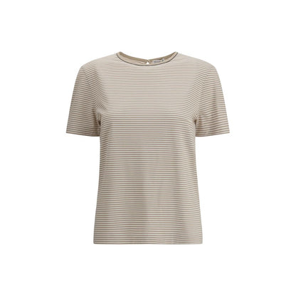 Beiges Baumwoll-T-Shirt von Brunello Cucinelli