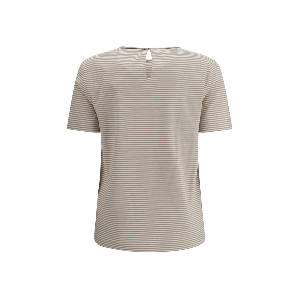 Beiges Baumwoll-T-Shirt von Brunello Cucinelli