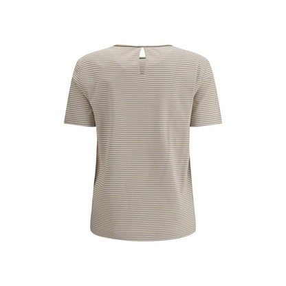 Beiges Baumwoll-T-Shirt von Brunello Cucinelli