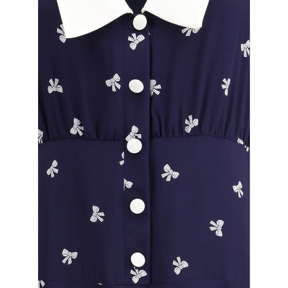 Alessandra Rich – Kleid mit Schleifenmuster