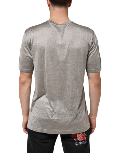 Dolce &amp; Gabbana Beige Haselnuss Baumwolle Kurzarm Shirt T-Shirt