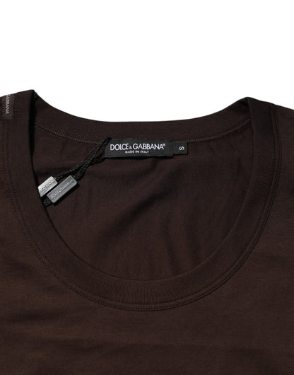 Dolce &amp; Gabbana Braunes ärmelloses Unterwäsche-Tanktop aus Baumwolle für Herren