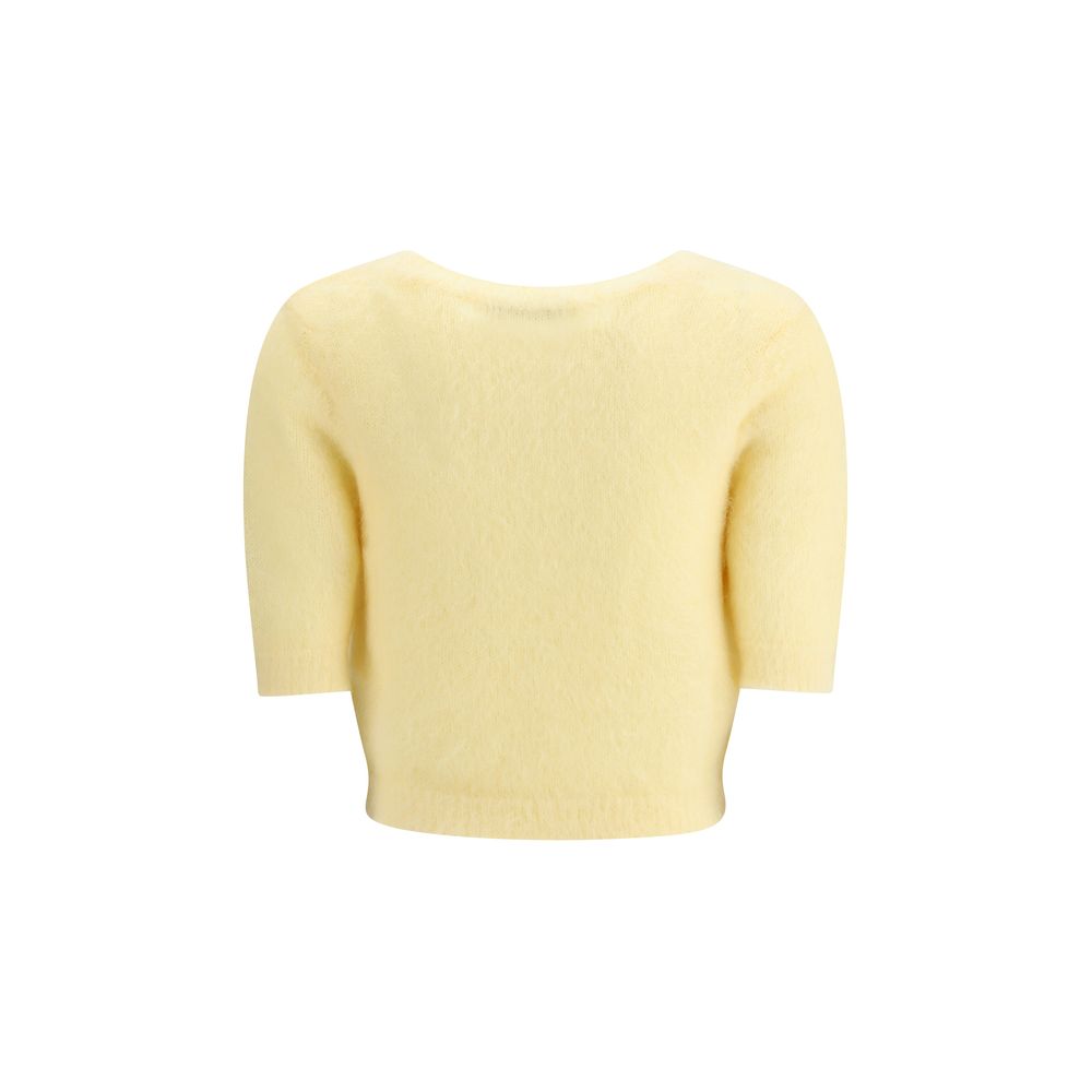 Alessandra Rich Kurzarm-Mohairpullover