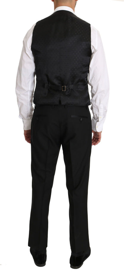 Dolce &amp; Gabbana Schwarze Wollweste Gillet-Weste