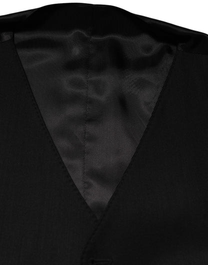 Dolce &amp; Gabbana Schwarze Wollweste für formelle Anlässe
