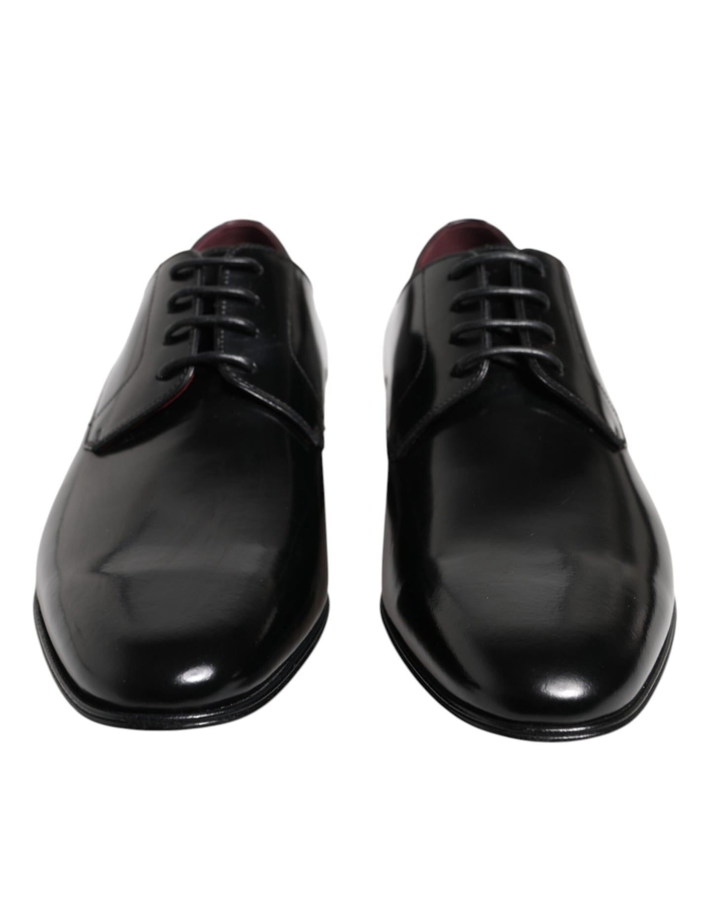 Dolce &amp; Gabbana Herren Derby-Schuhe aus schwarzem Kalbsleder