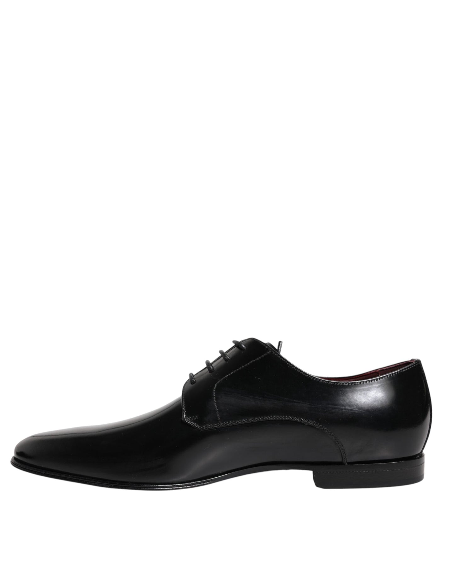 Dolce &amp; Gabbana Herren Derby-Schuhe aus schwarzem Kalbsleder