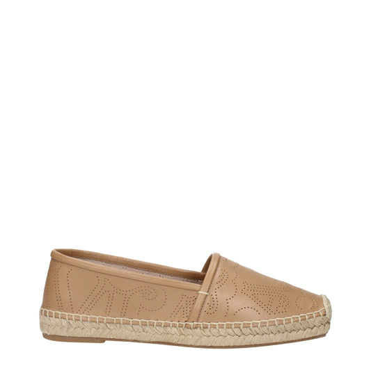 Max Mara Braune Leder-Espadrilles