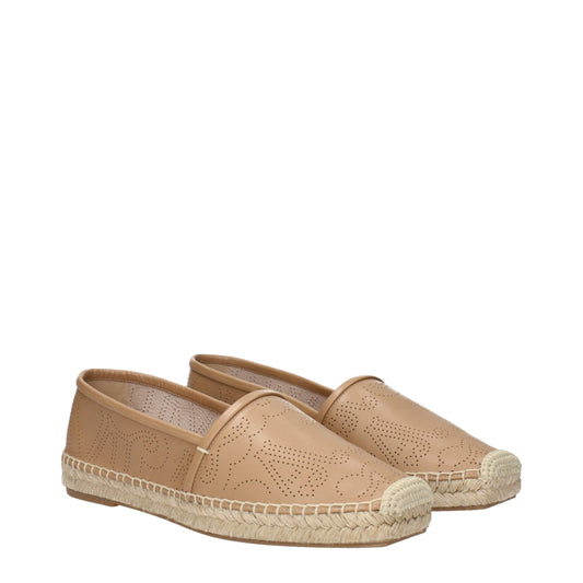 Max Mara Braune Leder-Espadrilles