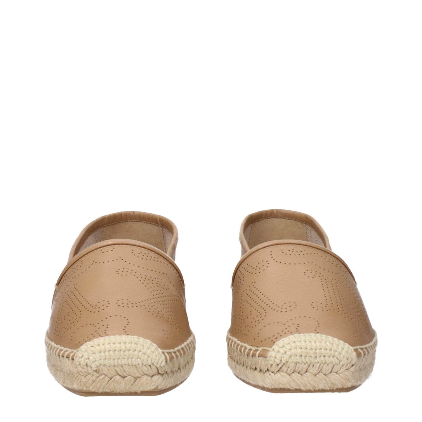 Max Mara Braune Leder-Espadrilles