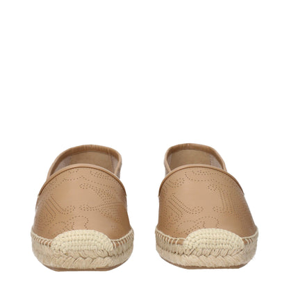 Max Mara Braune Leder-Espadrilles