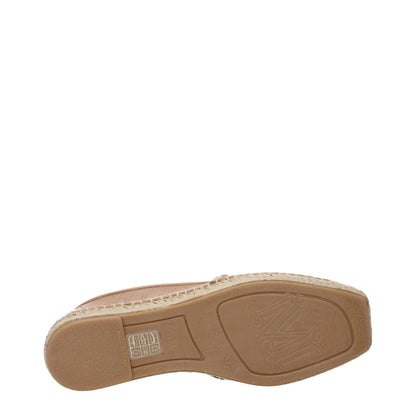Max Mara Braune Leder-Espadrilles