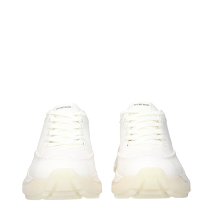 Max Mara – Klobige Sneakers aus weißem Stoff