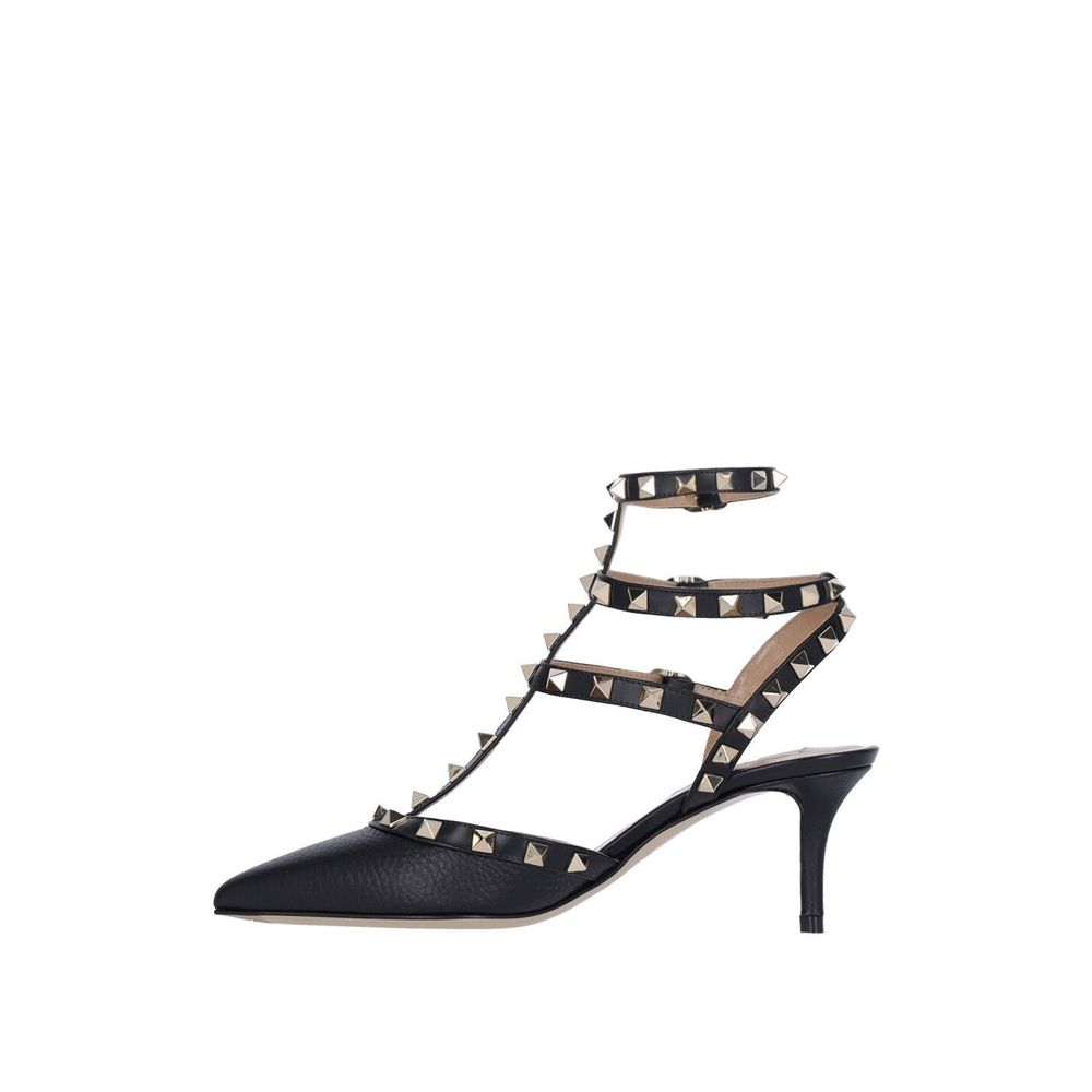 Valentino Garavani – Pumps mit mittelhohem Absatz aus schwarzem Leder