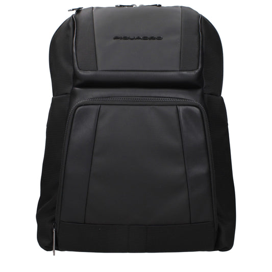 Piquadro Schwarze Nylon-Rucksäcke