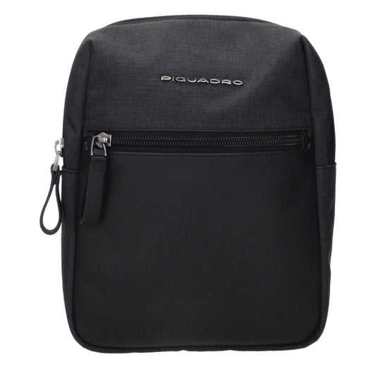 Piquadro – Schwarze Stoff-Umhängetaschen