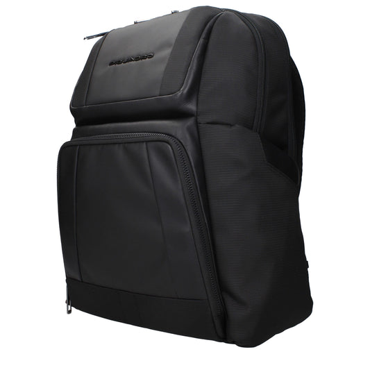 Piquadro Schwarze Nylon-Rucksäcke