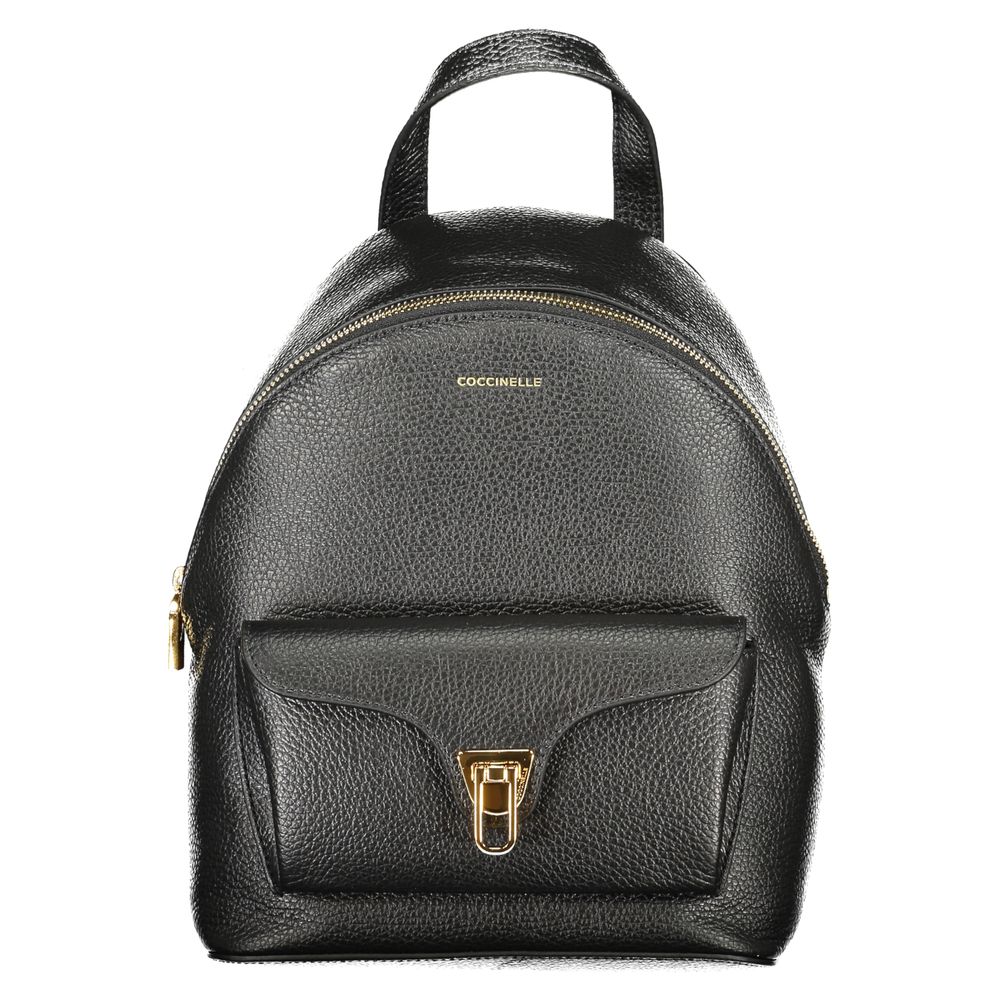 Coccinelle Schwarzer Leder Damen Rucksack