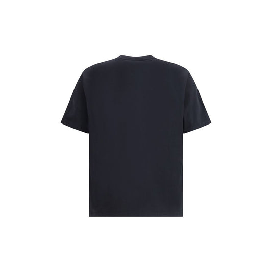 Maison Kitsuné Schwarzes Baumwoll-T-Shirt