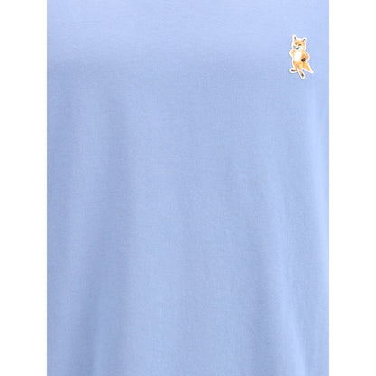 Maison Kitsuné Hellblaues Baumwoll-T-Shirt