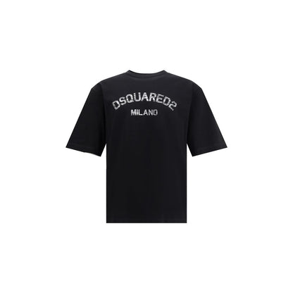 Dsquared² Schwarzes Baumwoll-T-Shirt