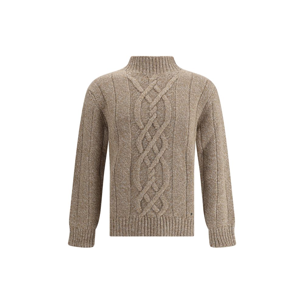 Brooksfield beigefarbenes Woll-Sweatshirt
