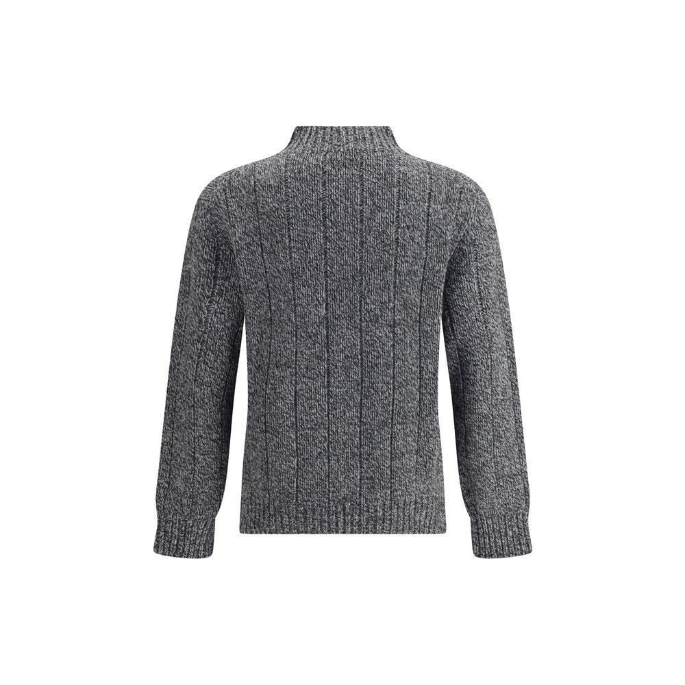 Brooksfield Graues Woll-Sweatshirt