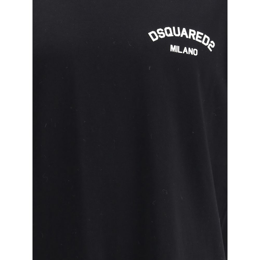Dsquared² Schwarzes Baumwoll-T-Shirt