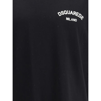 Dsquared² Schwarzes Baumwoll-T-Shirt